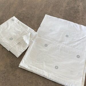 White and silver curtains